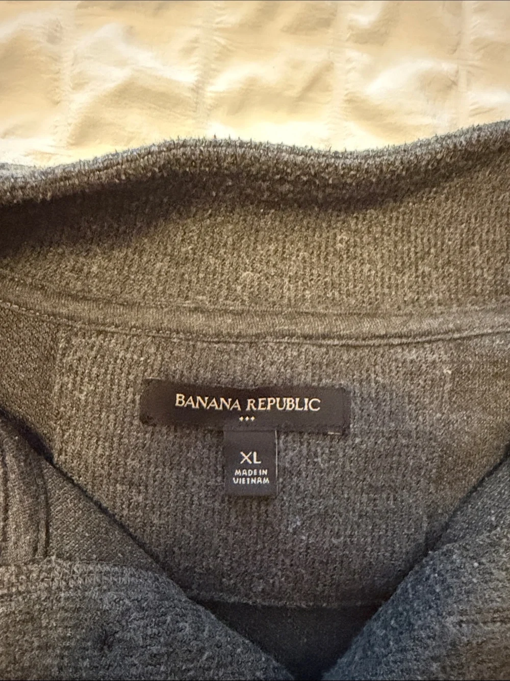 Banana Republic Men’s charcoal button-up Sweater